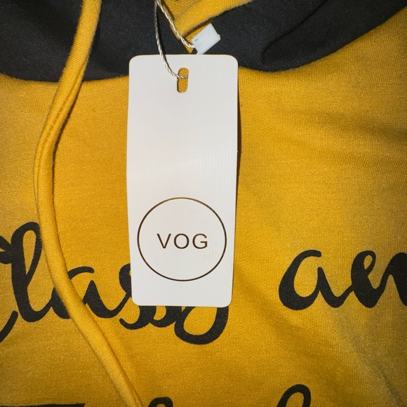 VOG yellow and black womens hoody size Medium - Picture 7 of 9